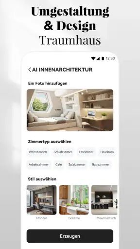 KI - Wohnungsdesign, DecAI screenshot