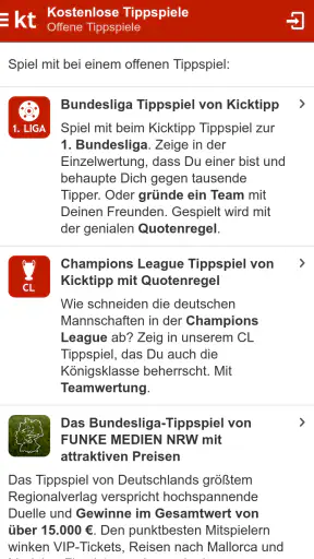 Kicktipp - Die Tippspiel App screenshot