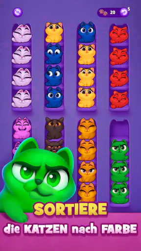 Kitty Sort: Twisted Tails screenshot