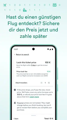 Kiwi.com – billig Flüge buchen screenshot