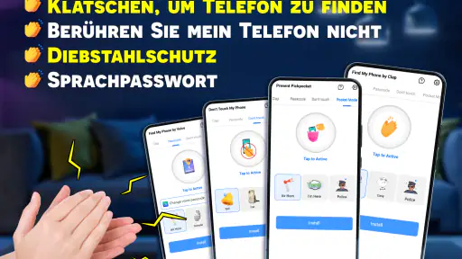 Klatschen zu finden telefon screenshot