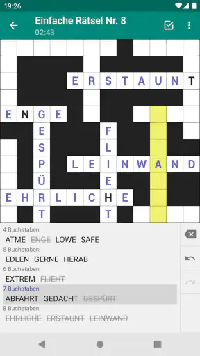 Kreuzgitter Wort Rätsel screenshot