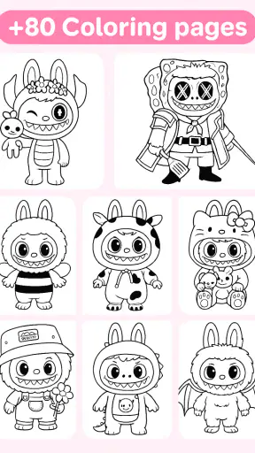 Labubu Coloring Games for Kids screenshot