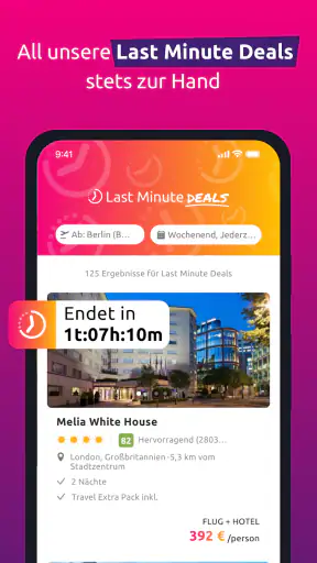 lastminute.de: Urlaubsangebote screenshot