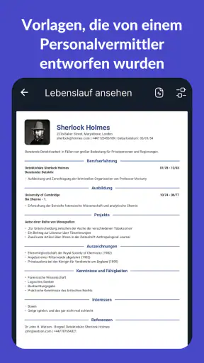 Lebenslauf Erstellen - Resume screenshot