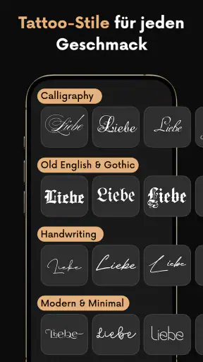 lettering Tattoo - Font Design screenshot