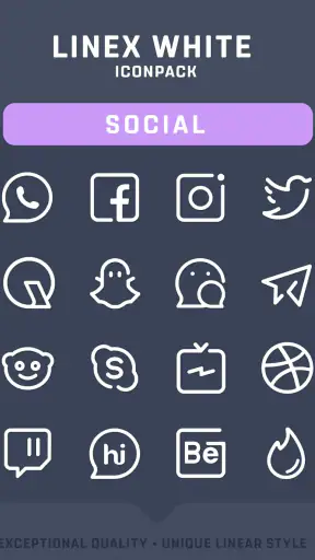 LineX White Icon Pack screenshot
