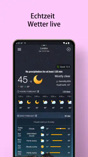 Lokale Wettervorhersage screenshot