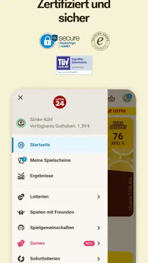 LOTTO 6aus49 & Eurojackpot screenshot
