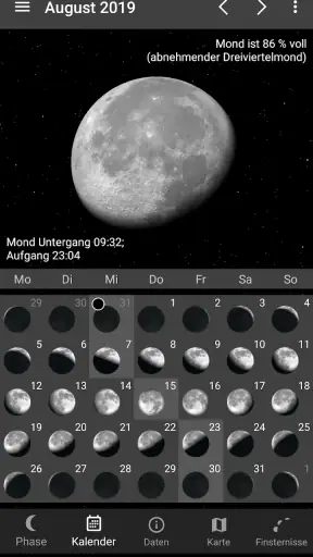 Lunarskop Pro Mondansicht screenshot