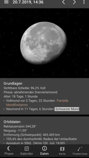 Lunarskop Pro Mondansicht screenshot