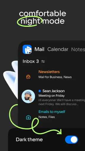 Mail: Post, Cloud, Kalender screenshot