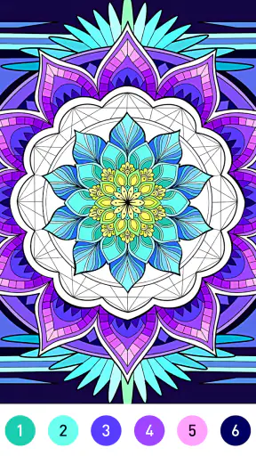 Mandala Color by Number Book screenshot
