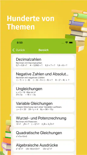 Mathematik Übungen screenshot