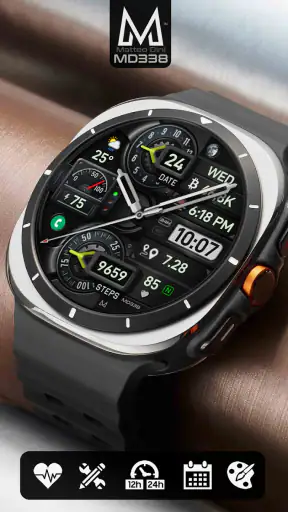 MD338 Hybrid watch face screenshot