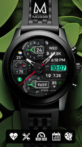 MD338 Hybrid watch face screenshot