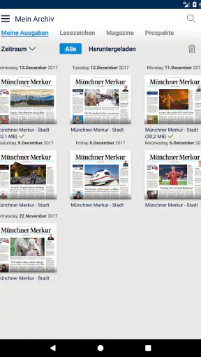 Merkur ePaper screenshot