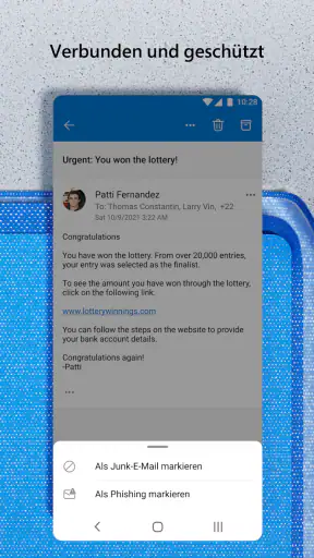 Microsoft Outlook Lite: Email screenshot