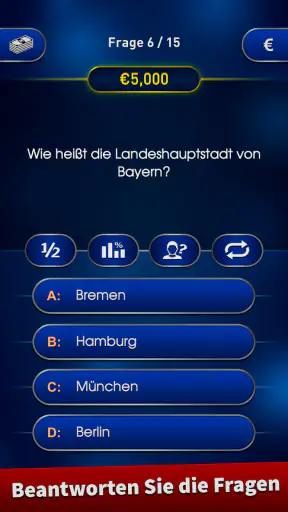 Millionär Trivia 2025 Quiz screenshot