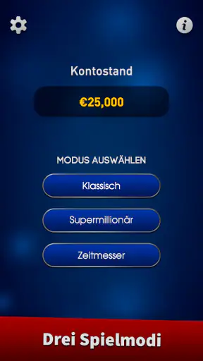 Millionär Trivia 2025 Quiz screenshot