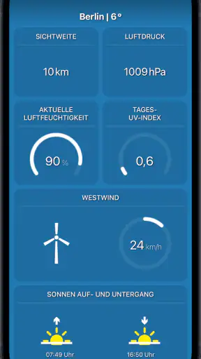 Mobilewetter screenshot