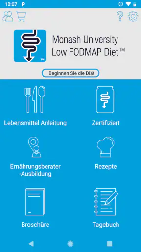 Monash University FODMAP diet screenshot