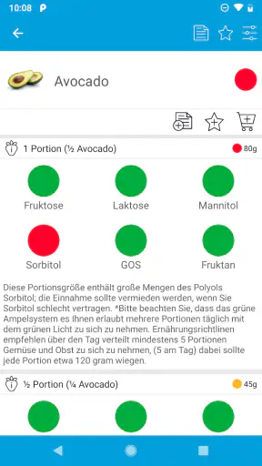 Monash University FODMAP diet screenshot