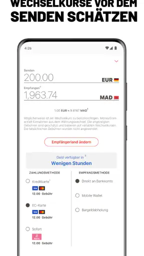MoneyGram® Geld Online Senden screenshot