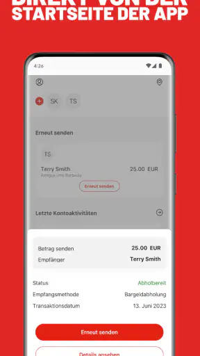 MoneyGram® Geld Online Senden screenshot
