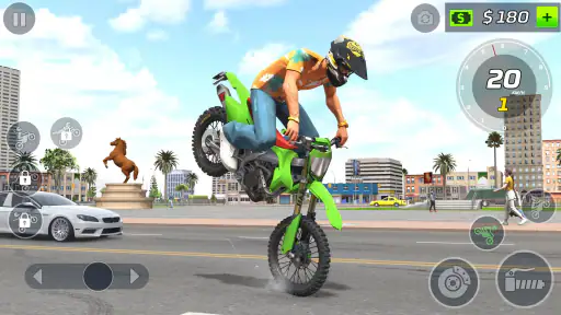 Motorrad-Stunt-Wheelie-Spiel screenshot