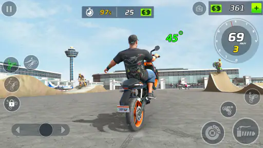 Motorrad-Stunt-Wheelie-Spiel screenshot
