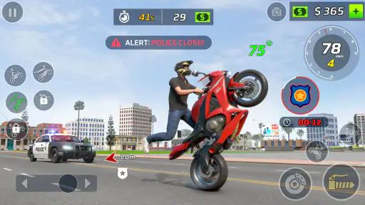 Motorrad-Stunt-Wheelie-Spiel screenshot