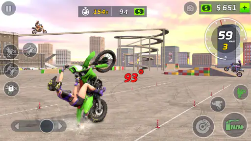Motorrad-Stunt-Wheelie-Spiel screenshot