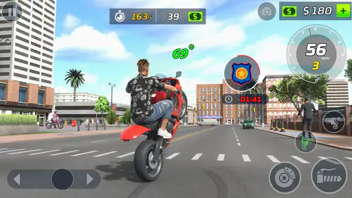 Motorrad-Stunt-Wheelie-Spiel screenshot