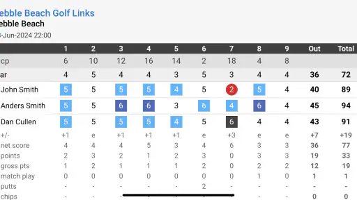 mScorecard - Golf Scorecard screenshot