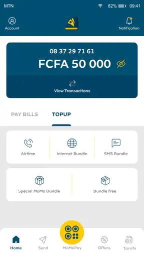 MTN MoMo screenshot
