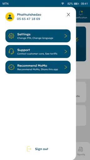 MTN MoMo screenshot