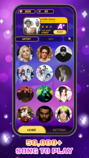 Music Ballz Go - Sprung Stern screenshot