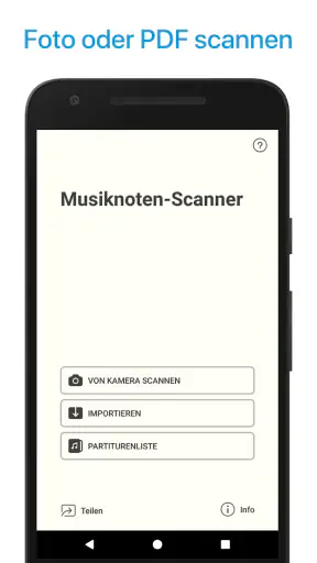 Musik Noten Scanner, Leser app screenshot
