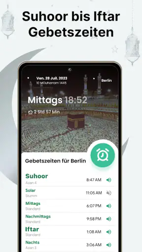Muslim: Gebetszeiten, Qibla screenshot