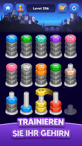 Muttern Sortieren - Farbspiel screenshot