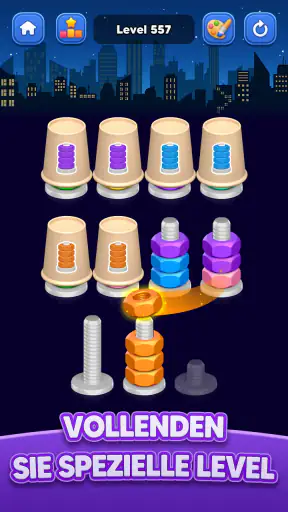 Muttern Sortieren - Farbspiel screenshot