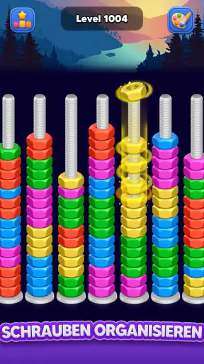 Muttern Sortieren - Farbspiel screenshot