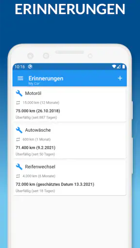 My Car: Fahrzeugmanagement screenshot