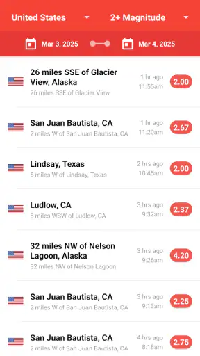 My Earthquake Alerts - Map screenshot