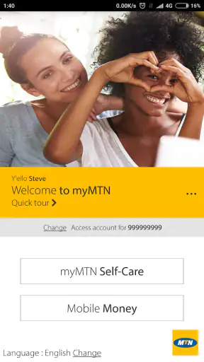 MyMTN screenshot