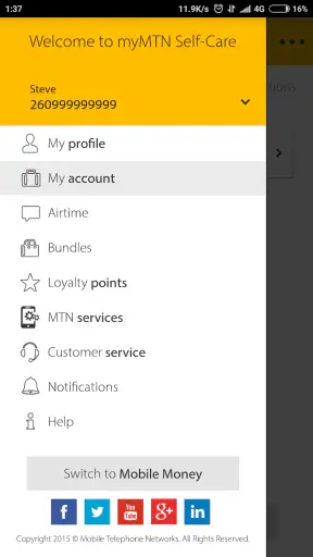 MyMTN screenshot