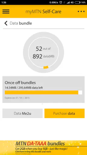 MyMTN screenshot