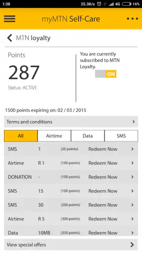 MyMTN screenshot