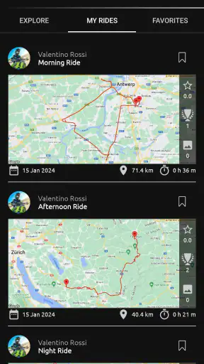 MyRide – Motorcycle Routes screenshot